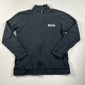 Hugo Boss Men's Ease‎ Track Jacket Full Zip-Up Black Mens XL Active